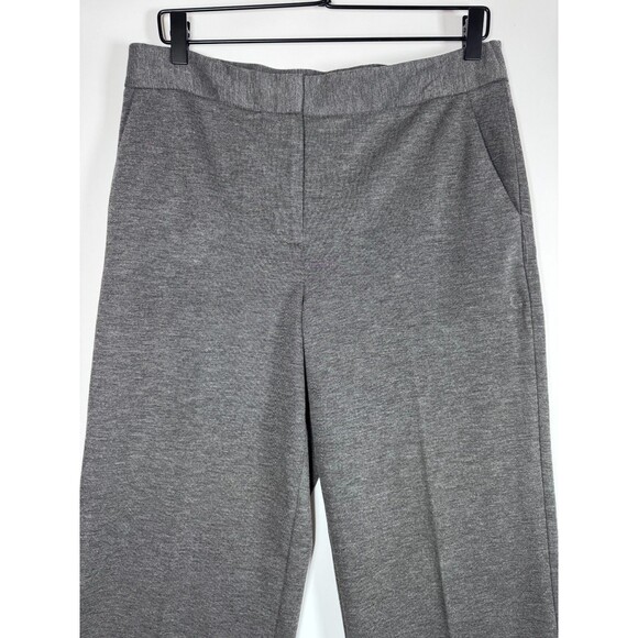Talbots Refined Ponte Straight Leg Pants Womens Medium Gray Stretch Knit Ankle - Picture 2 of 13